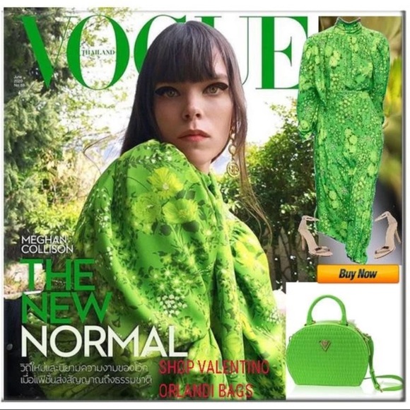 Valentino Orlandi Designer Lime Green Women's Box Hat Leather Tote Purse Handbag - Picture 5 of 11